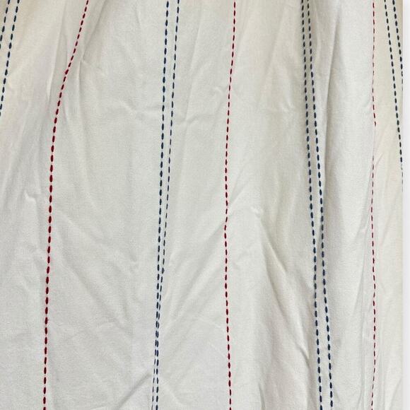 Pottery Barn Kids Pickstitch Curtain Red and Blue 2 Panel 44 x 63 - Picture 2 of 5